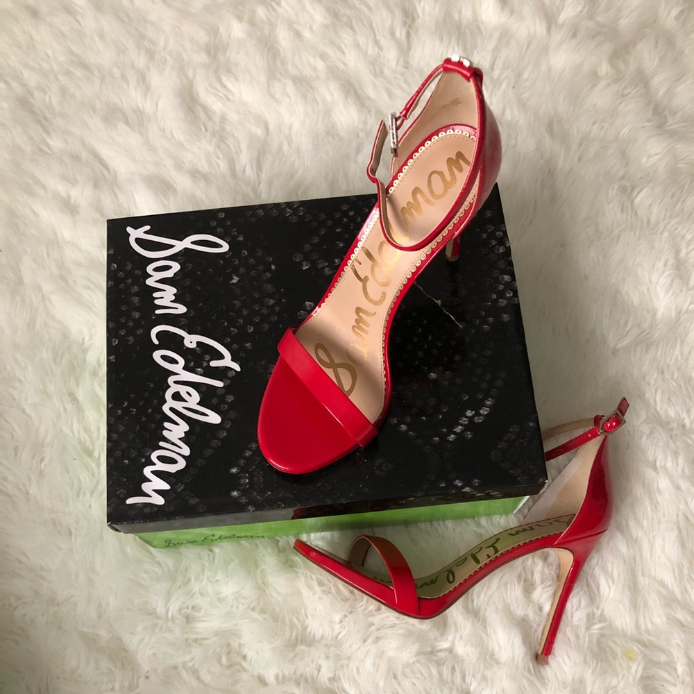 Red open toe Sam Edelman Heel